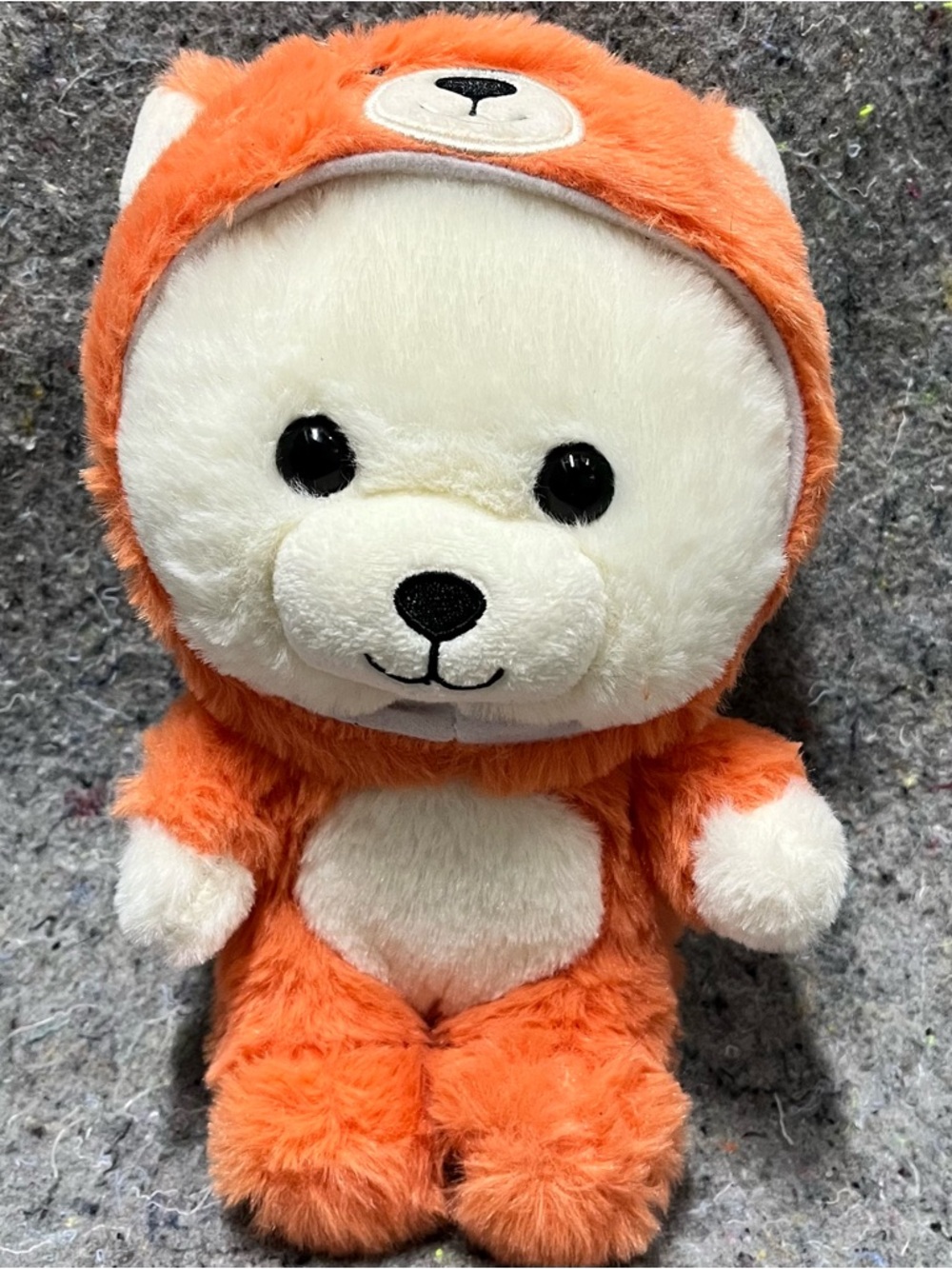 Kellytoy White Bear In Orange Fox Costume Plush Toy 10” 2021